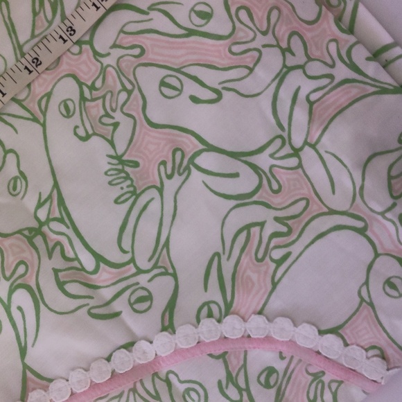 Vintage Lilly Pulitzer skirt frog print green white pink size 4 - Picture 6 of 6